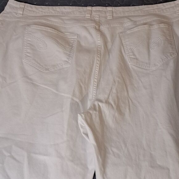 Kim Rogers white cropped jeans size 24W - Picture 4 of 5